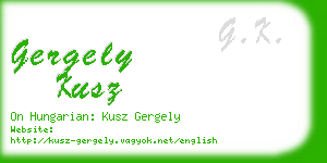 gergely kusz business card